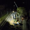 Mokra Wieś nocne prace na budowie wiaduktu fot. Łukasz Bryłowski PKP Polskie Linie Kolejowe S.A