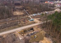 Szepietowo, budowa wiaduktu kolejowego nad DK 66, fot. Łukasz Bryłowski