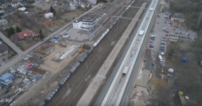 Kadr z filmu: Rail Baltica - nowe tory, nowy most na Bugu, nowe przystanki