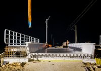 Czyżew - montaż konstrukcji wiaduktu