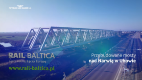 Kadr z filmu przebudowa mostu w Uhowie, widok na most z lotu ptaka
