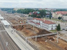 Stacja Ełk - pracuje sprzęt. Fot. Paweł Chamera PKP Polskie Linie Kolejowe S.A.