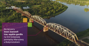 Kadr z filmu: Rail Baltica - przebudowa mostu kolejowego na Bugu