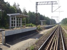Budowa nowego peronu na przystanku Ełk Szyba Wschód, fot. Andrzej Puzewicz PKP Polskie Linie Kolejowe SA