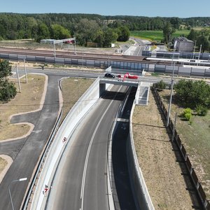 Tunel w Baciutach - widok z drona fot. Paweł Mieszkowski PKP Polskie Linie Kolejowe SA