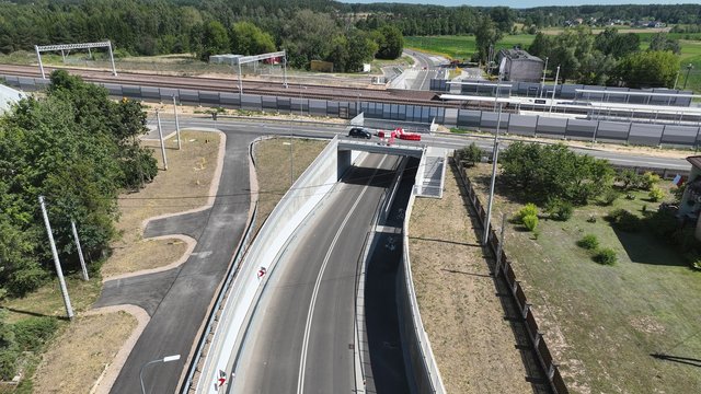 Tunel w Baciutach - widok z drona fot. Paweł Mieszkowski PKP Polskie Linie Kolejowe SA