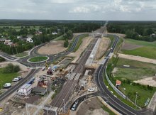 Trypucie - widok na nowy układ dróg i wiadukt fot Paweł Mieszkowski PKP Polskie Linie Kolejowe SA