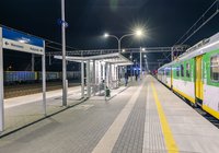 Pociąg na stacji w Małkini, fot. Łukasz Bryłowski