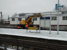 Prace modernizacyjne na stacji w Ełku, fot. Szymon Grochowski